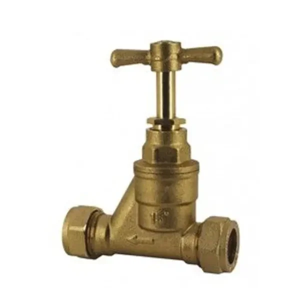 Brass Compression Stopcock - 15mm (WRAS)