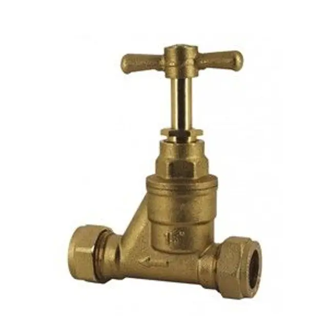 Brass Compression Stopcock 22mm (WRAS)
