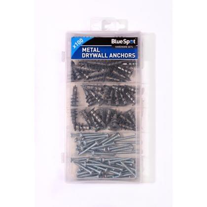 Assorted Metal Drywall Anchor And Screw Set (100)