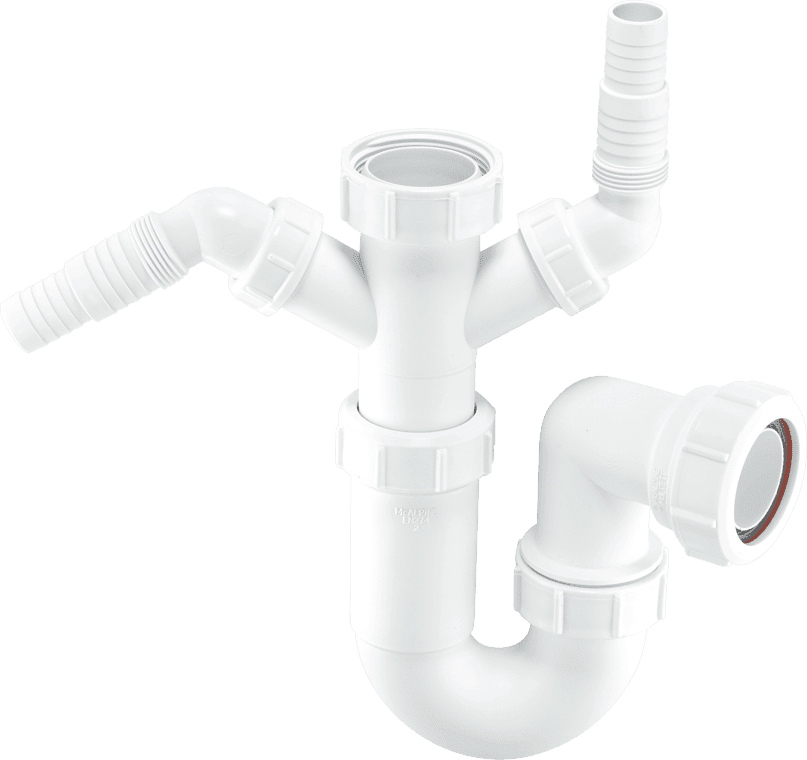 McAlpine 1.5" WM Trap with 2 Inlet Connection